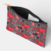 Vintages Muster nahtloser Patchwork Zubehörtasche (Offen)