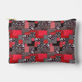 Vintages Muster nahtloser Patchwork Zubehörtasche (Vorderseite)
