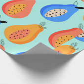 Vintages Muster. Niedliche Zitrusfrüchte im Sommer Geschenkpapier (Ecke)