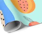 Vintages Muster. Niedliche Zitrusfrüchte im Sommer Geschenkpapier (Rolleneckpunkt)