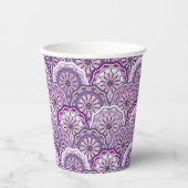 Vintages Muster Pappbecher (Vorderseite)