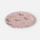 Vintages Muster Pappteller (Schrägansicht)