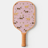 Vintages Muster Pickleball Schläger (Rückseite)