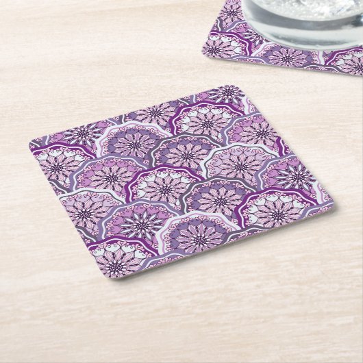 Vintages Muster Rechteckiger Pappuntersetzer (angewinkelt)