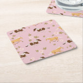 Vintages Muster Rechteckiger Pappuntersetzer (angewinkelt)