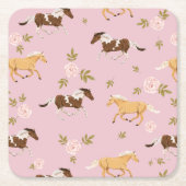 Vintages Muster Rechteckiger Pappuntersetzer (Vorderseite)