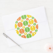 Vintages Muster Runder Aufkleber (Umschlag)