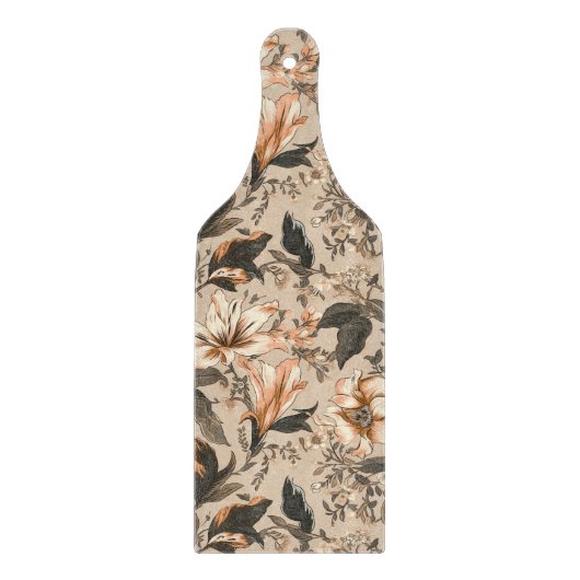 Vintages Muster-Schaufelpaddel Schneidebrett (Vorderseite)