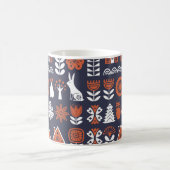 Vintages Muster skandinavischer Folklore Kaffeetasse (Mittel)