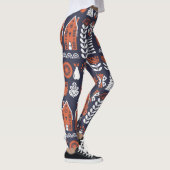 Vintages Muster skandinavischer Folklore Leggings (Rechts)