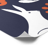 Vintages Muster skandinavischer Folklore Poster (Ecke)