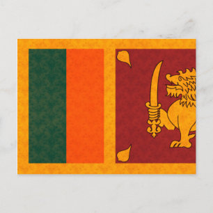 Vintages Muster Sri Lankas-Flagge Postkarte