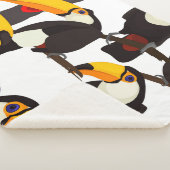 Vintages Muster tropischer Toucan Birds Sherpadecke (3/4)