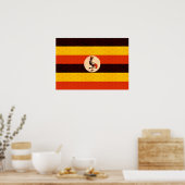 Vintages Muster Ugandan-Flagge Poster (Küche)