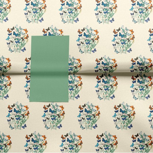 Vintages Muster von Blume und Schmetterlingen Seidenpapier