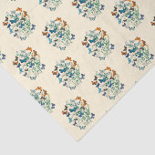 Vintages Muster von Blume und Schmetterlingen Seidenpapier (Ausschnitt)