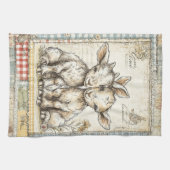 Vintages Muster von Landbewirtschaftern Geschirrtuch (Horizontal)