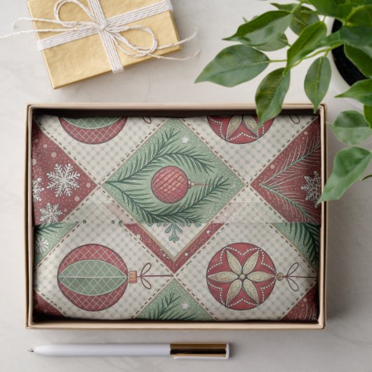 Vintages Muster - Weihnachtsmuster Seidenpapier (Geschenk)