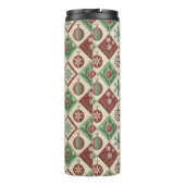 Vintages Muster - Weihnachtsmuster Thermosbecher (Rückseite)