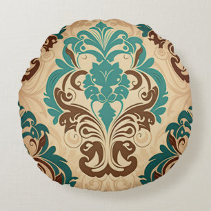 Vintages Muster Wohngestaltung Rundkissen Rundes Kissen