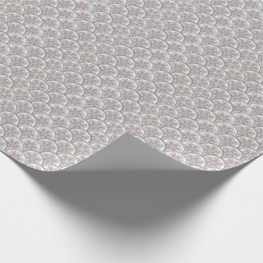 Vintages Muster zentrieren Geschenkpapier (Ecke)