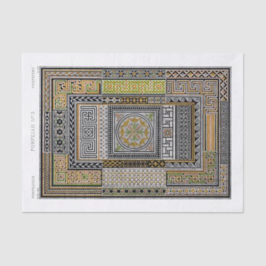 Vintages Musterdecoupon Seidenpapier (Vorderseite)