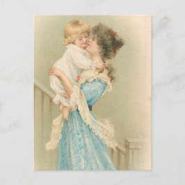 Vintages Mutter-Kind Postkarte