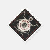 Vintages Mystic Eye Fortune Teller Halloween-Party Serviette (Ecke)