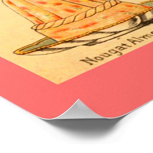 Vintages Nachspeiseposter Poster (Ecke)