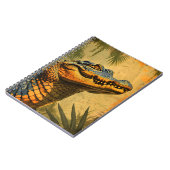 Vintages Nah-Up des Alligators Notizblock (Linke Seite)