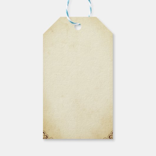 Vintages Nähbuch Geschenkanhänger (Rückseite)