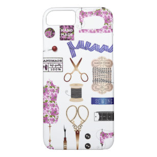 Vintages Nähen und Seamstress-Dekor Case-Mate iPhone Hülle