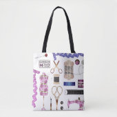 Vintages Nähen und Seamstress-Dekor Tasche (Vorderseite)