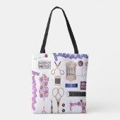 Vintages Nähen und Seamstress-Dekor Tasche (Rückseite)