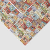 Vintages Nähen von Gewebepapier Seidenpapier (Ausschnitt)