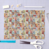 Vintages Nähen von Gewebepapier Seidenpapier (Handwerk)