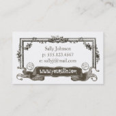 Vintages nähendes Knopf-Näherincrafter-Geschäft Visitenkarte (Rückseite)