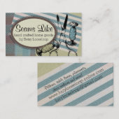 Vintages nähendes Näherinschere-Fadengewebe Visitenkarte (Vorne/Hinten)