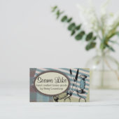 Vintages nähendes Näherinschere-Fadengewebe Visitenkarte (Stehend Vorderseite)