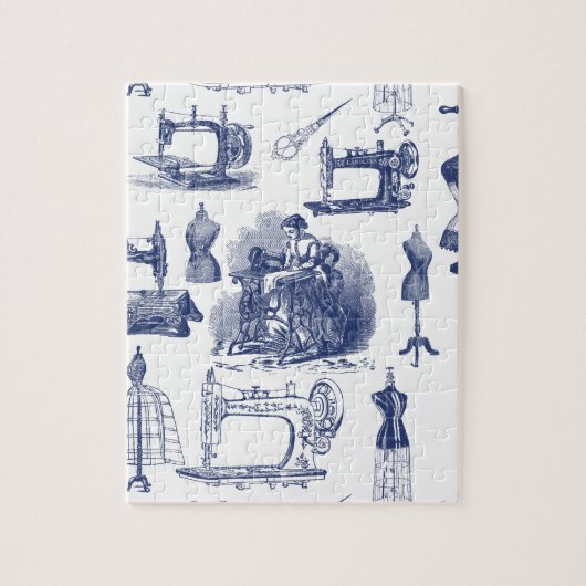 Vintages nähendes Toile Puzzle (Vertikal)