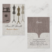 Vintages Nähmaschine-Handwerks-Mode-Mannequin Visitenkarte (Vorne/Hinten)