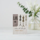 Vintages Nähmaschine-Handwerks-Mode-Mannequin Visitenkarte (Stehend Vorderseite)