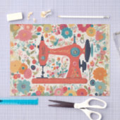 Vintages Nähmaschinendekoupage Tissue Seidenpapier (Handwerk)