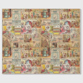 Vintages Nähmuster Geschenkpapier (Flach)