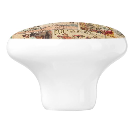 Vintages Nähmuster Keramikknauf (Seitenansicht)