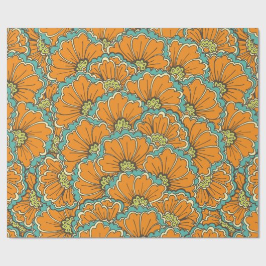 Vintages Nahost-Muster Geschenkpapier (Flach)