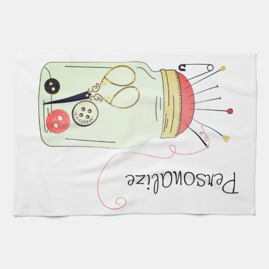 Vintages Nähset Geschirrtuch (Horizontal)