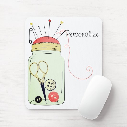 Vintages Nähset Mousepad (Mit Mouse)