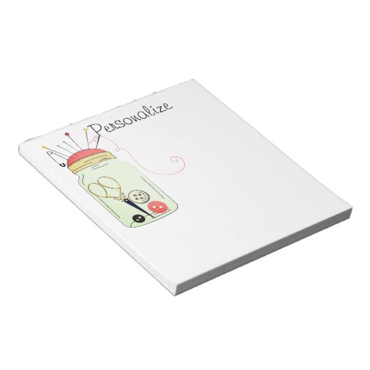 Vintages Nähset Notizblock (angewinkelt)