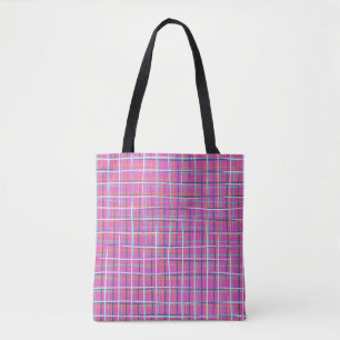 Vintages, nahtlos minimalistisches kariertes Muste Tasche